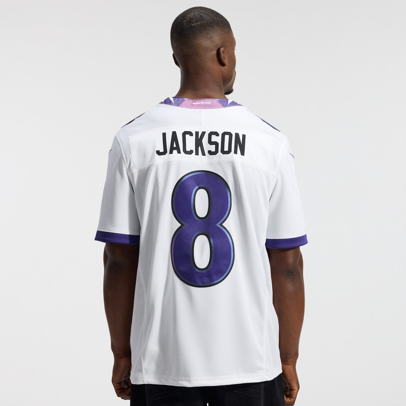Baltimore Ravens Lamar Jackson Nike White Vapor F.U.S.E. Stitched Limited Jersey