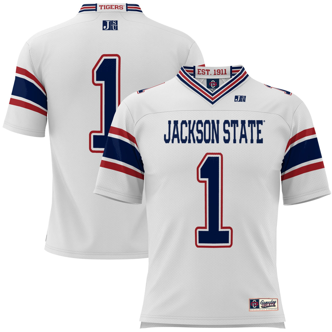GameDay Greats #1 White Jackson State Tigers Football Jersey