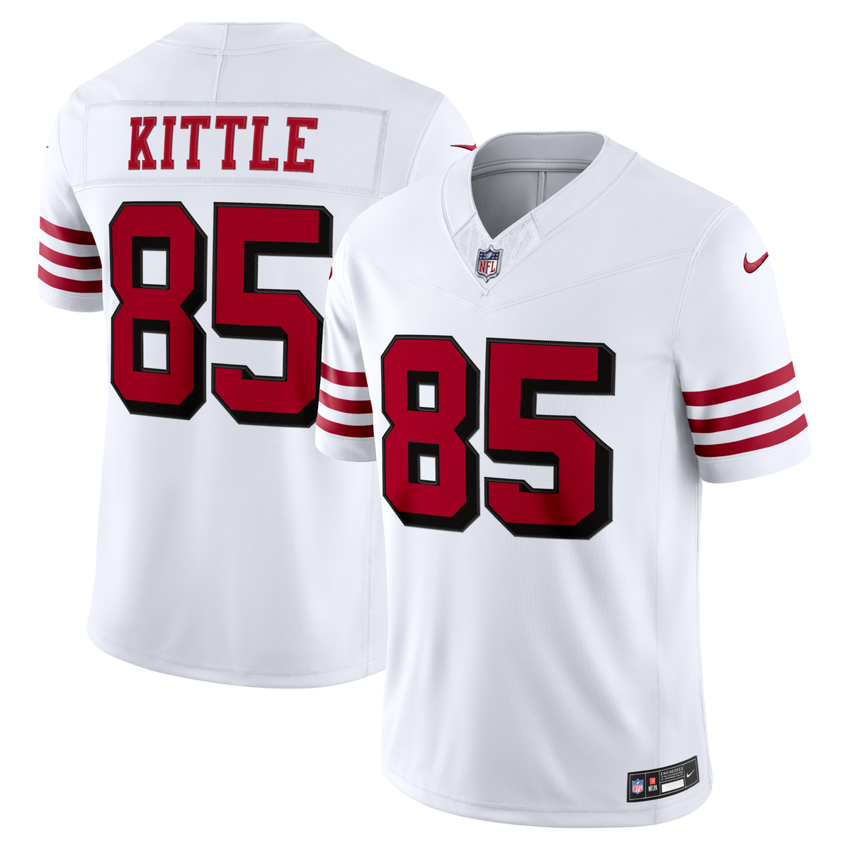 San Francisco 49ers George Kittle White Alternate Vapor F.U.S.E. Stitched Limited Jersey