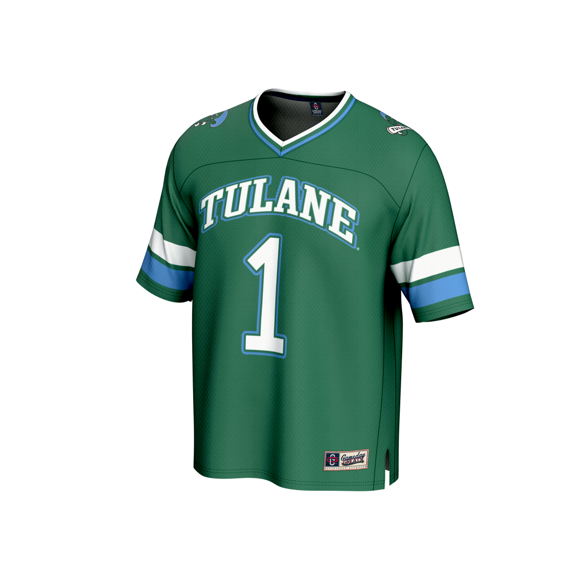 #1 Tulane Green Wave GameDay Greats Collegiate Football Fashion Jersey - Green