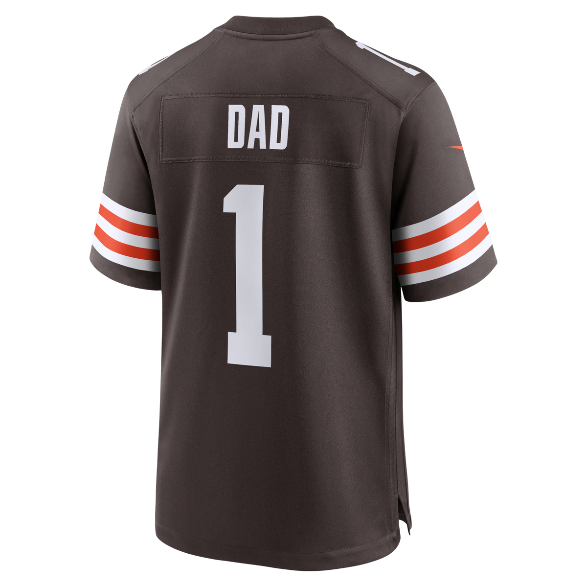 Cleveland Browns Number 1 Dad Brown Game Jersey