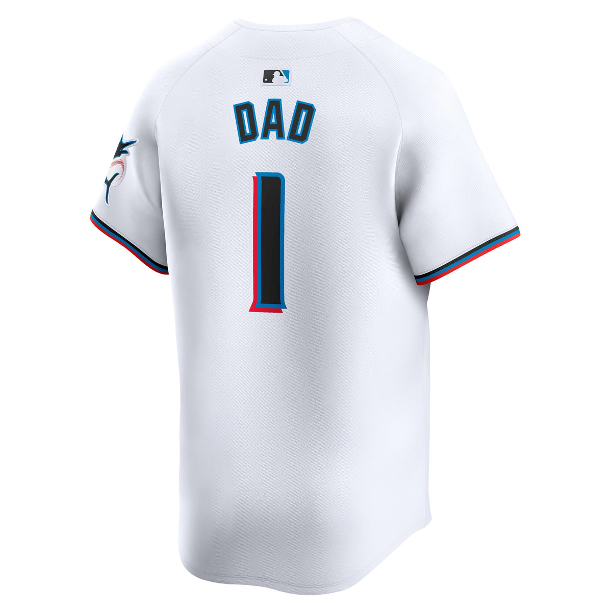 Miami Marlins White #1 Dad Home Limited Jersey