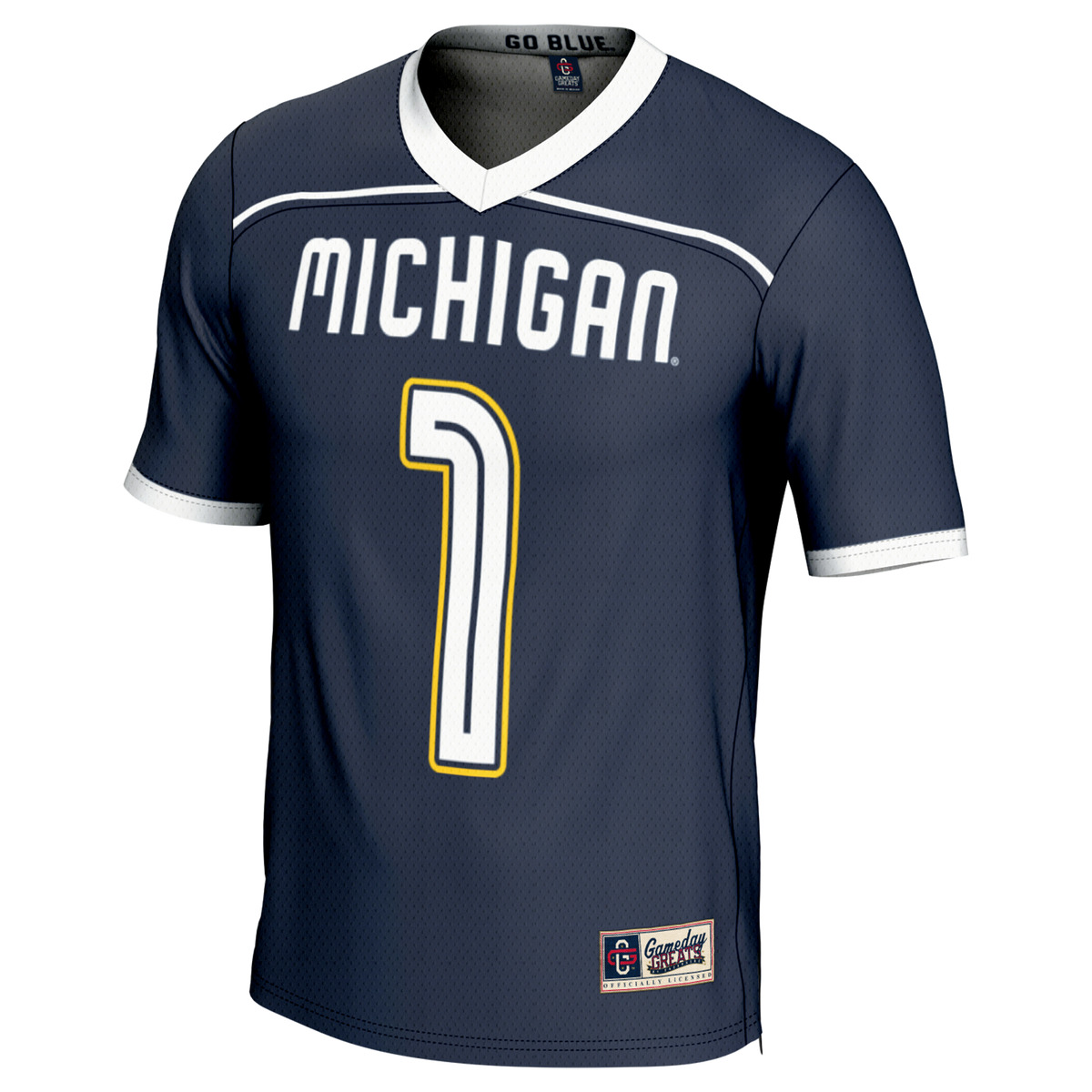 #1 Michigan Wolverines GameDay Greats Lightweight Lacrosse Fashion Jersey - Navy
