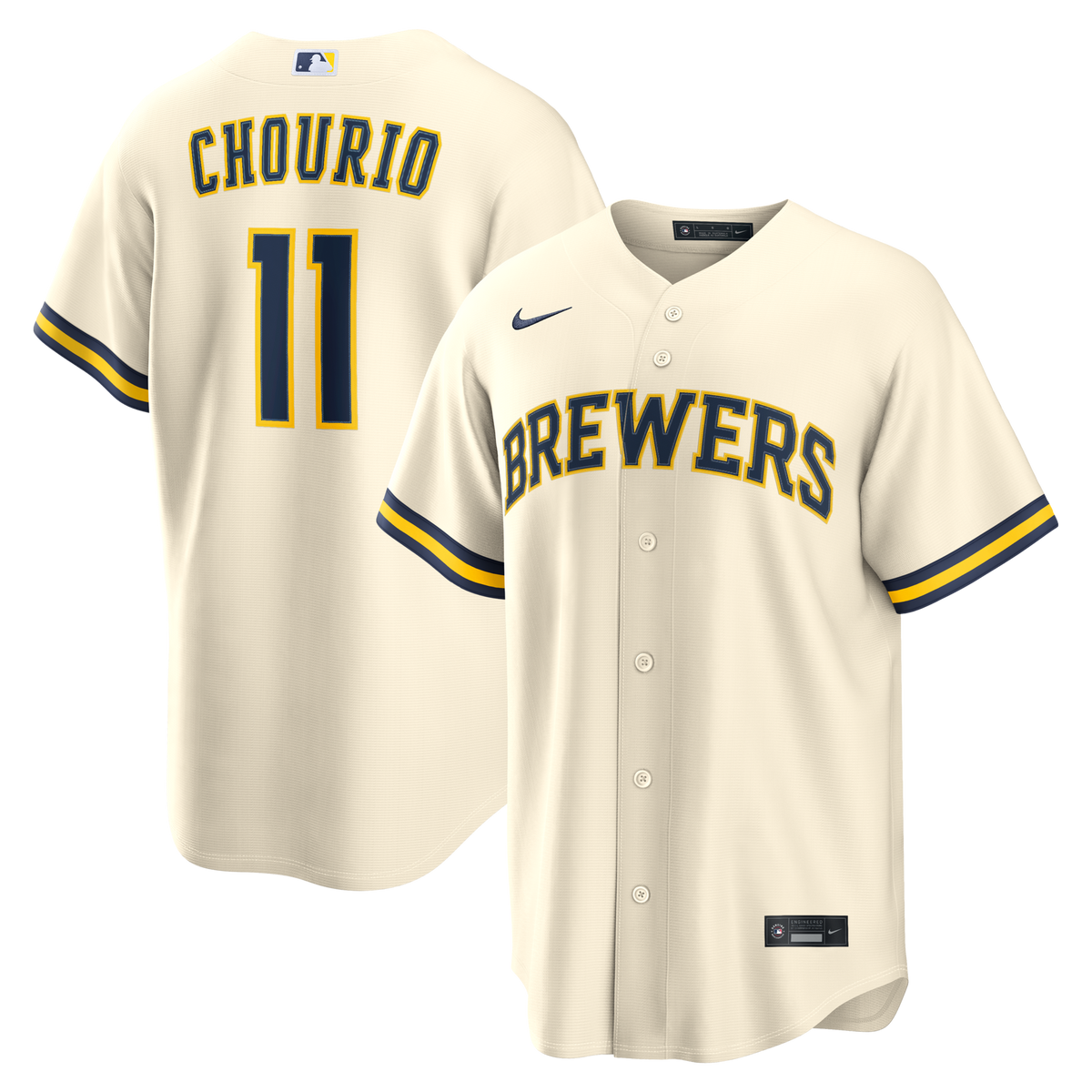 Milwaukee Brewers Jackson Chourio Cream Home Replica Jersey