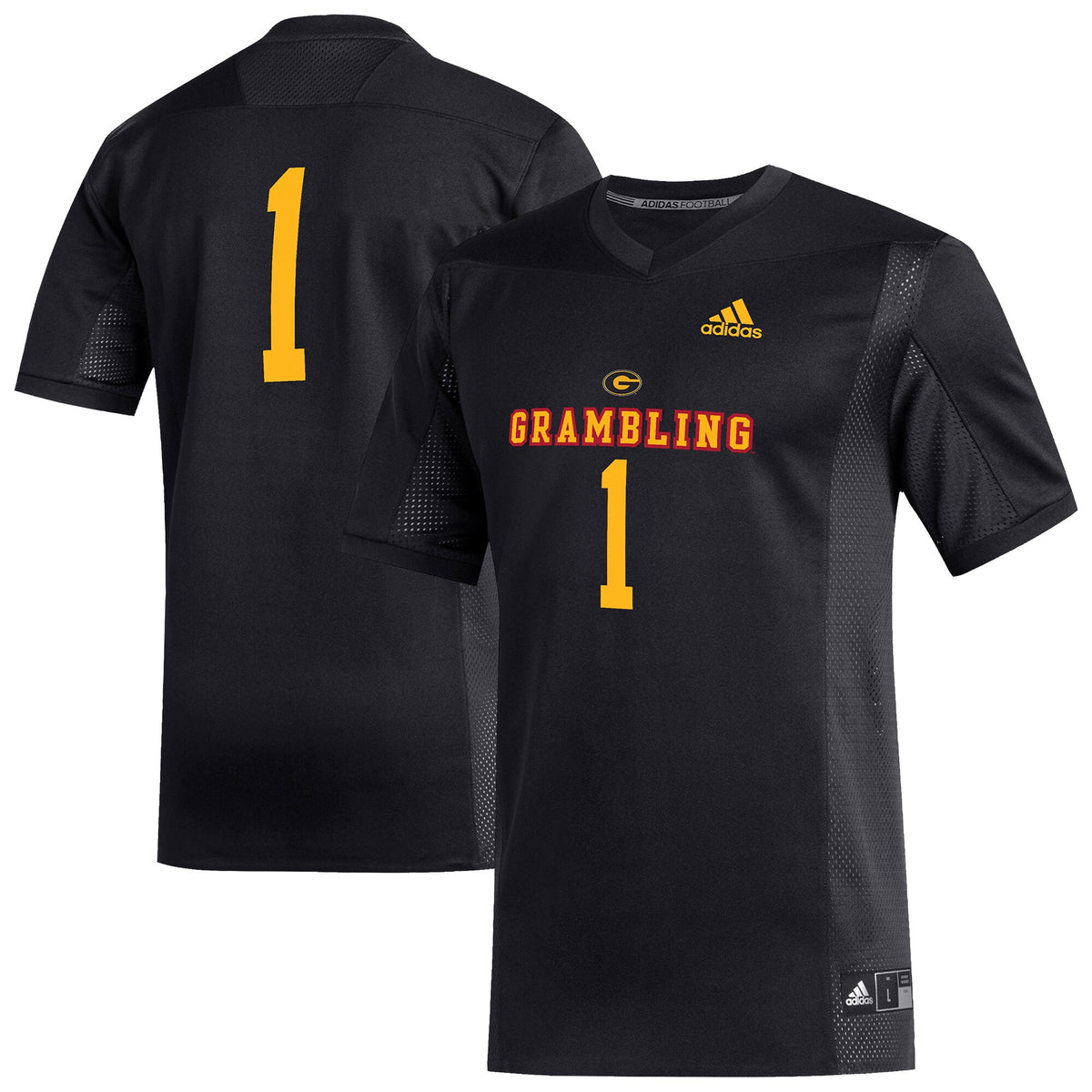 #1 Grambling Tigers Replica Football Jersey - Black