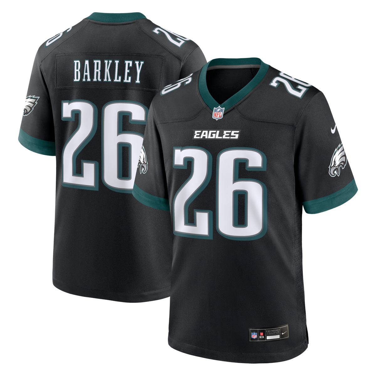 Philadelphia Eagles Saquon Barkley Black Alternate Game Jersey