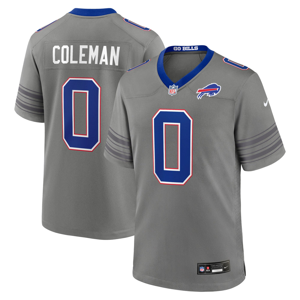 Buffalo Bills Keon Coleman Gray Nickel City Game Jersey