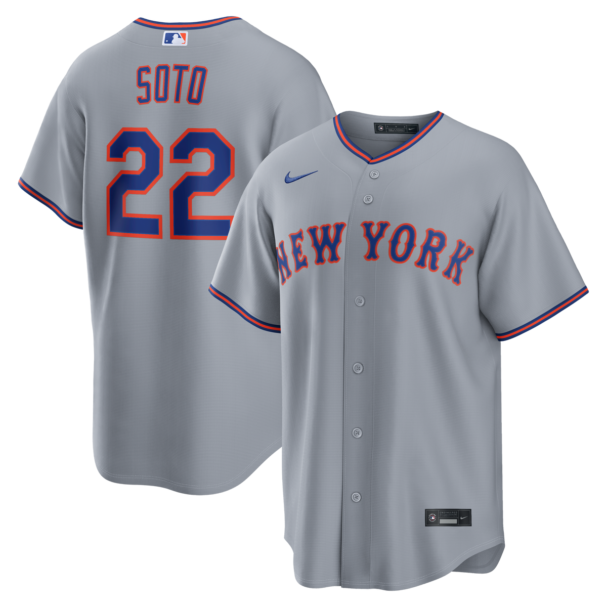 New York Mets Juan Soto Gray Road Replica Jersey