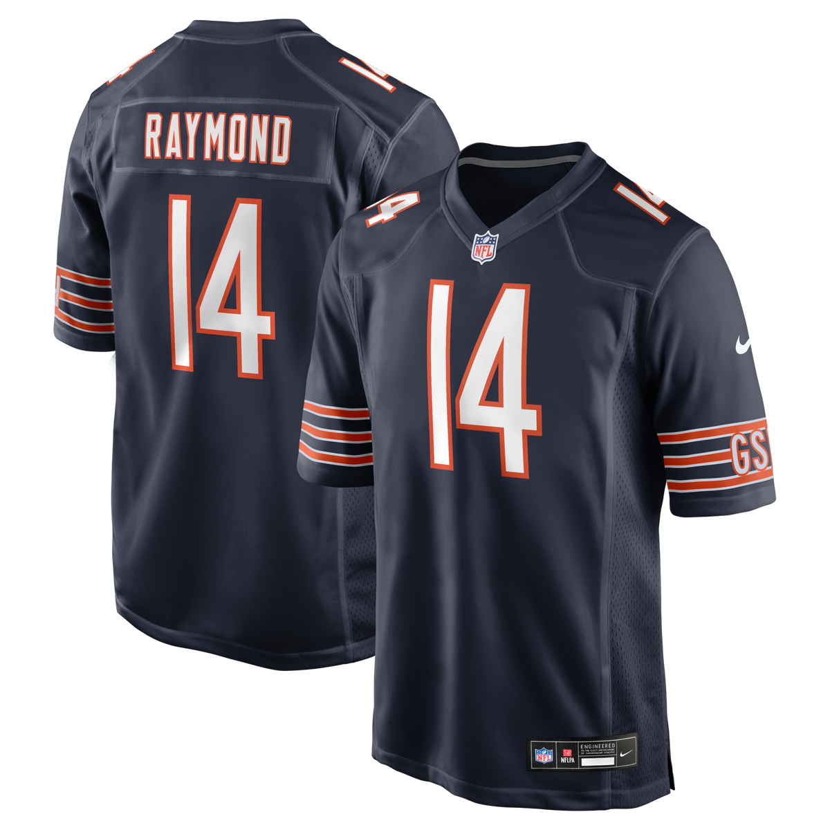 Chicago Bears Kalif Raymond Navy Team Game Jersey