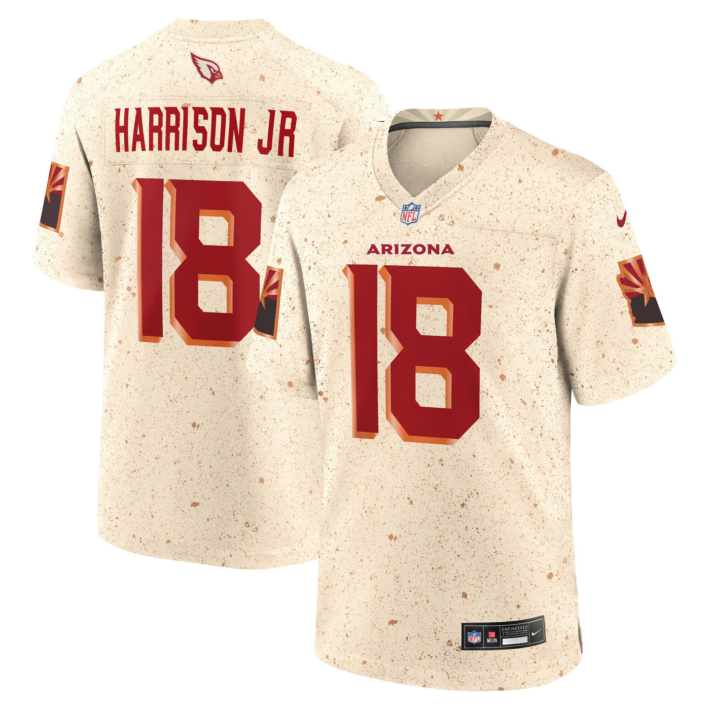 Arizona Cardinals Marvin Harrison Jr. Nike Natural 2025 Rivalries Collection Game Jersey