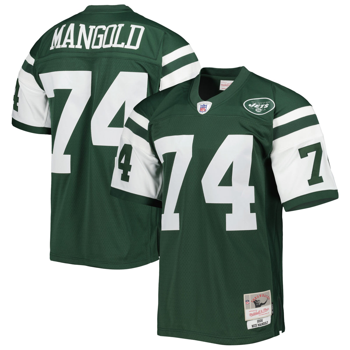 New York Jets Nick Mangold Mitchell & Ness Green Legacy Replica Jersey