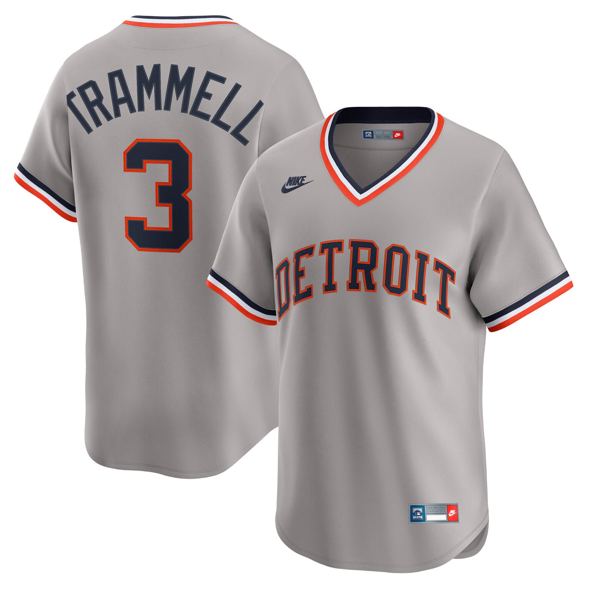 Detroit Tigers Alan Trammell Gray Cooperstown Collection Limited Jersey