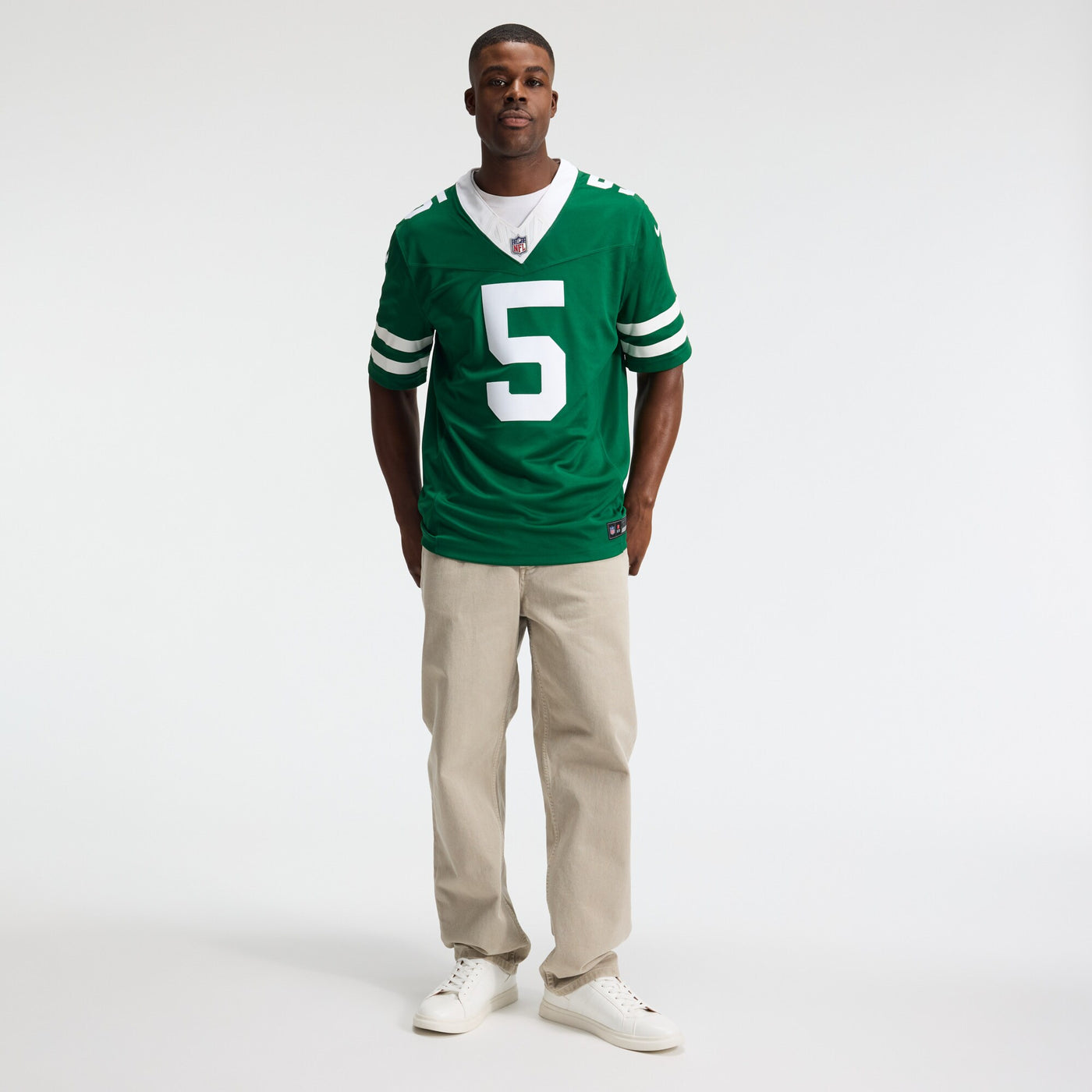 New York Jets Garrett Wilson Nike Legacy Green Team Vapor F.U.S.E. Stitched Limited Jersey