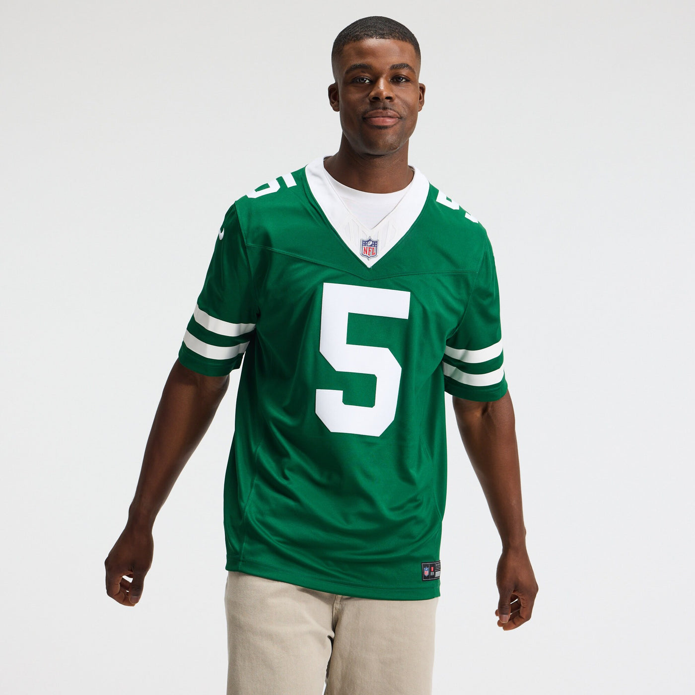 New York Jets Garrett Wilson Nike Legacy Green Team Vapor F.U.S.E. Stitched Limited Jersey