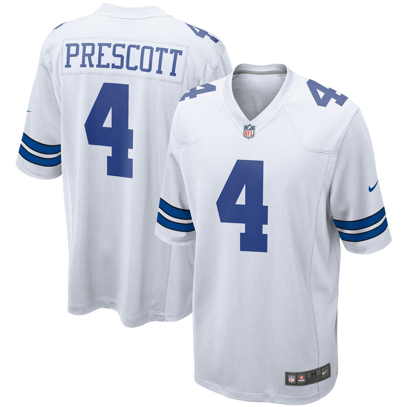 Dallas Cowboys Dak Prescott Nike White Game Team Jersey