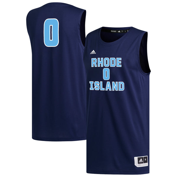 #0 Rhode Island Rams Replica Basketball Jersey - Navy