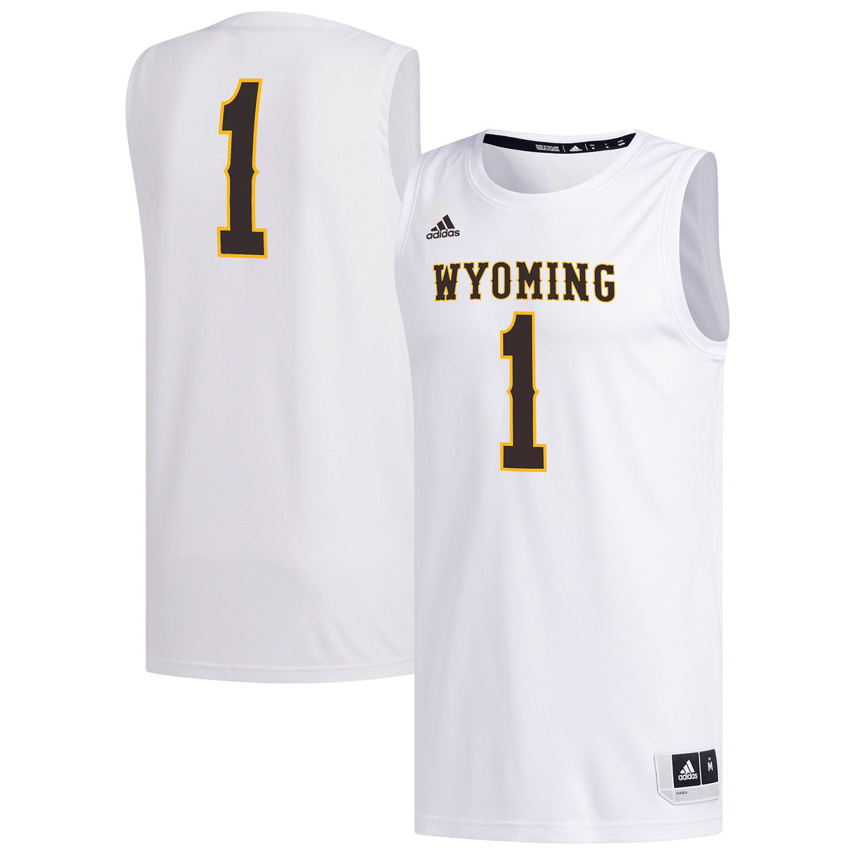 #1 Wyoming Cowboys Replica Basketball Jersey - White