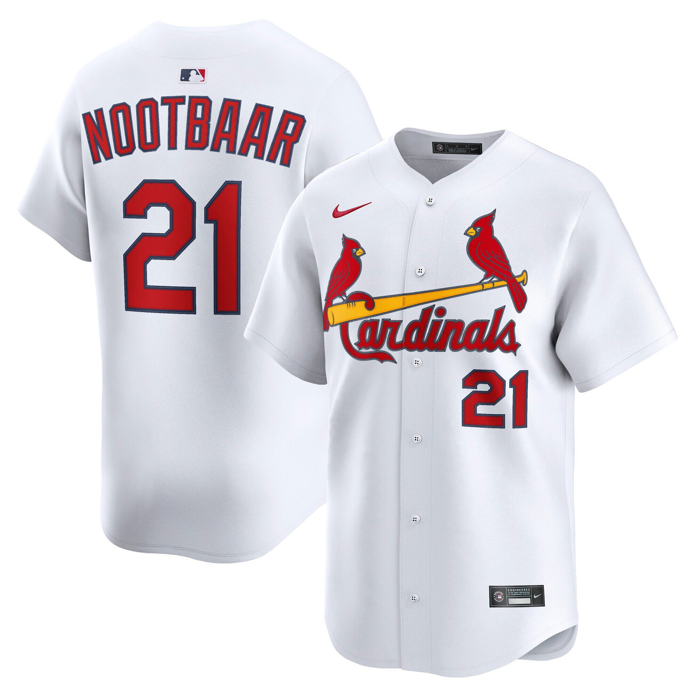 St. Louis Cardinals Lars Nootbaar Nike White Home Limited Player Jersey
