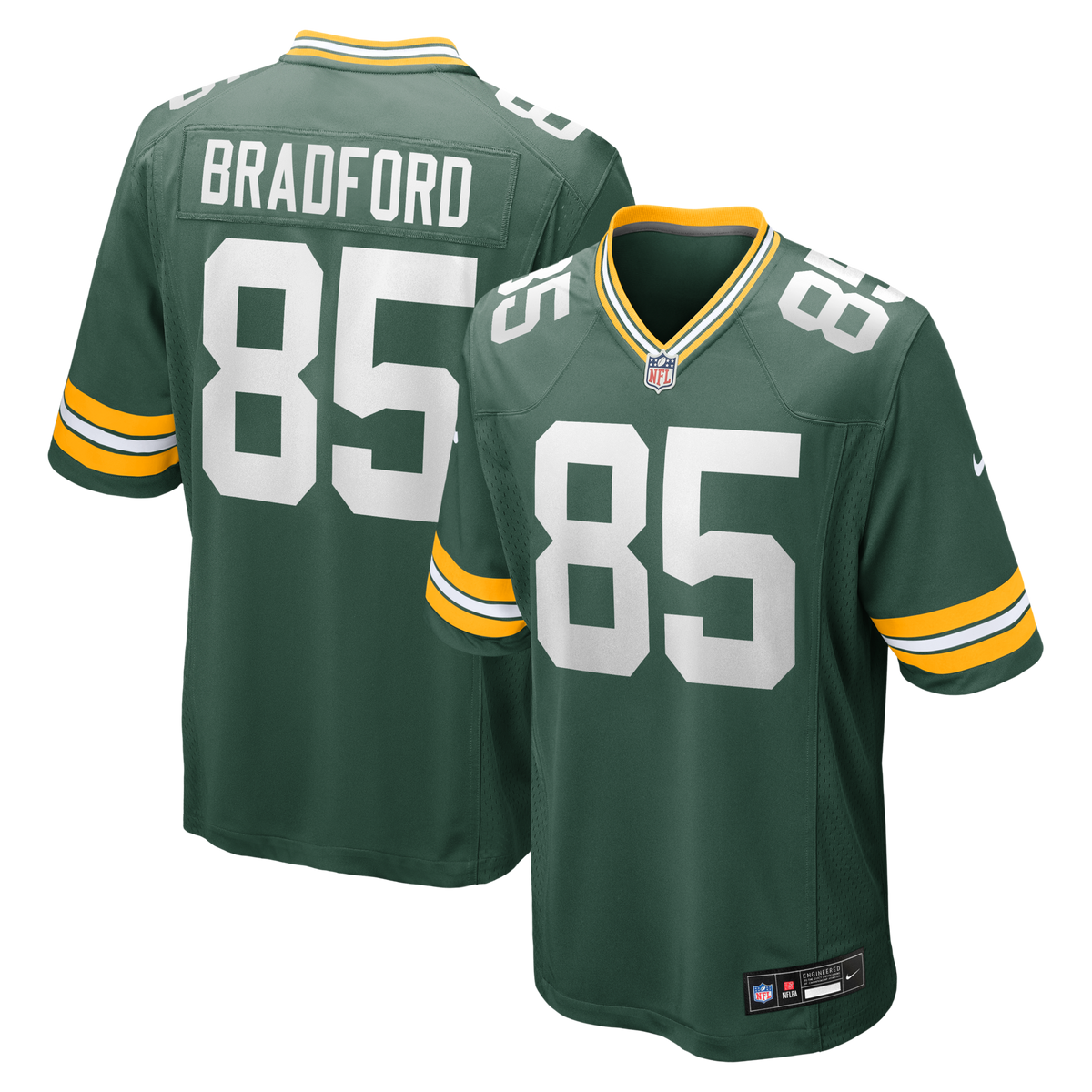 Green Bay Packers Corey Bradford Green Retired Player Jersey