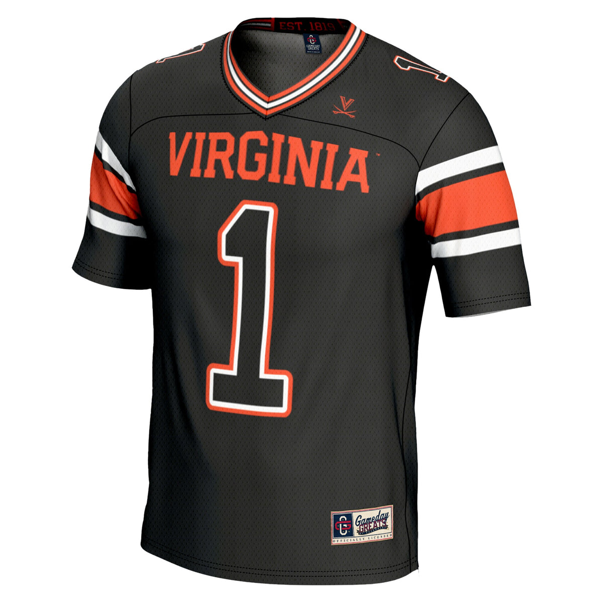 #1 Virginia Cavaliers GameDay Greats Endzone Football Jersey - Black