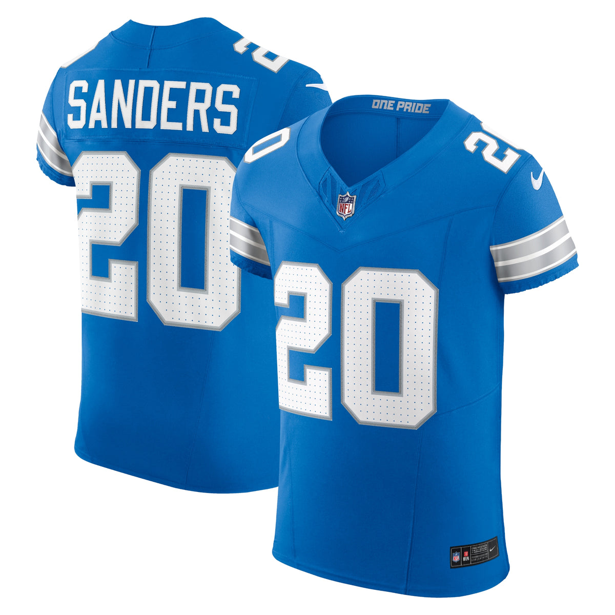 Detroit Lions Barry Sanders Blue Team Vapor F.U.S.E. Elite Jersey