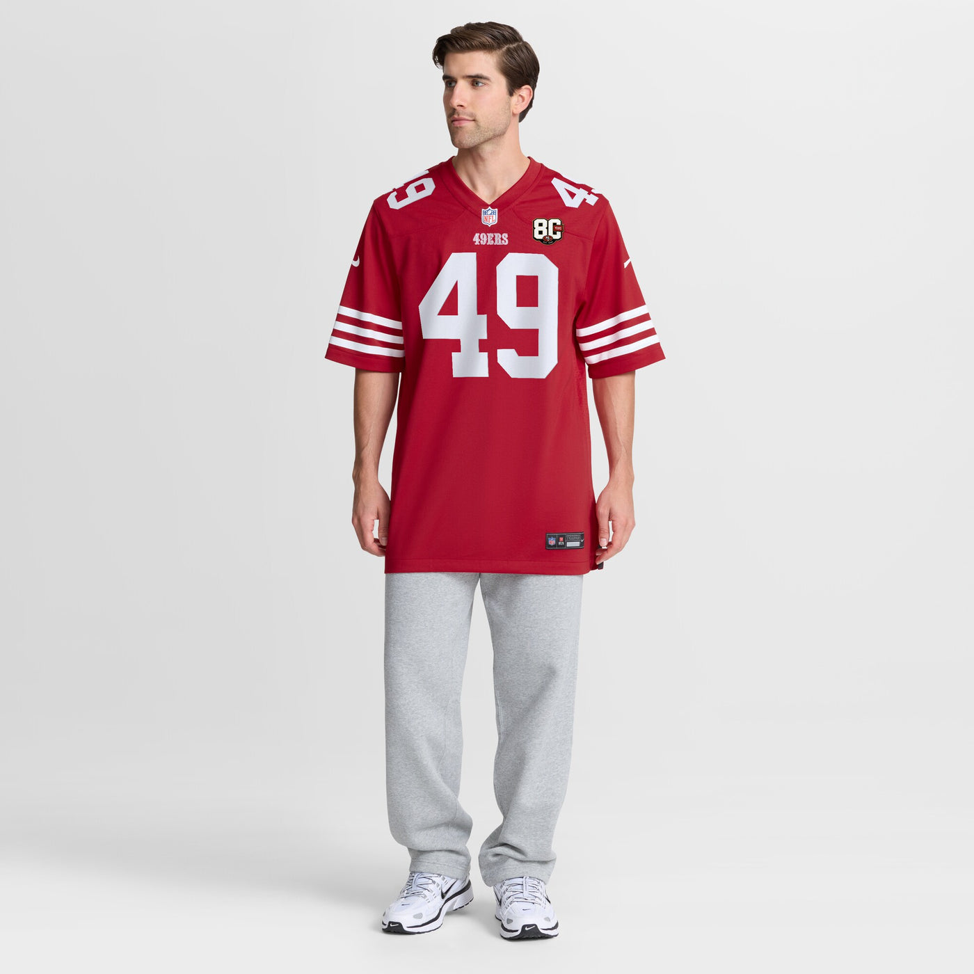 San Francisco 49ers The Faithful Nike Scarlet 80th Anniversary Game Jersey