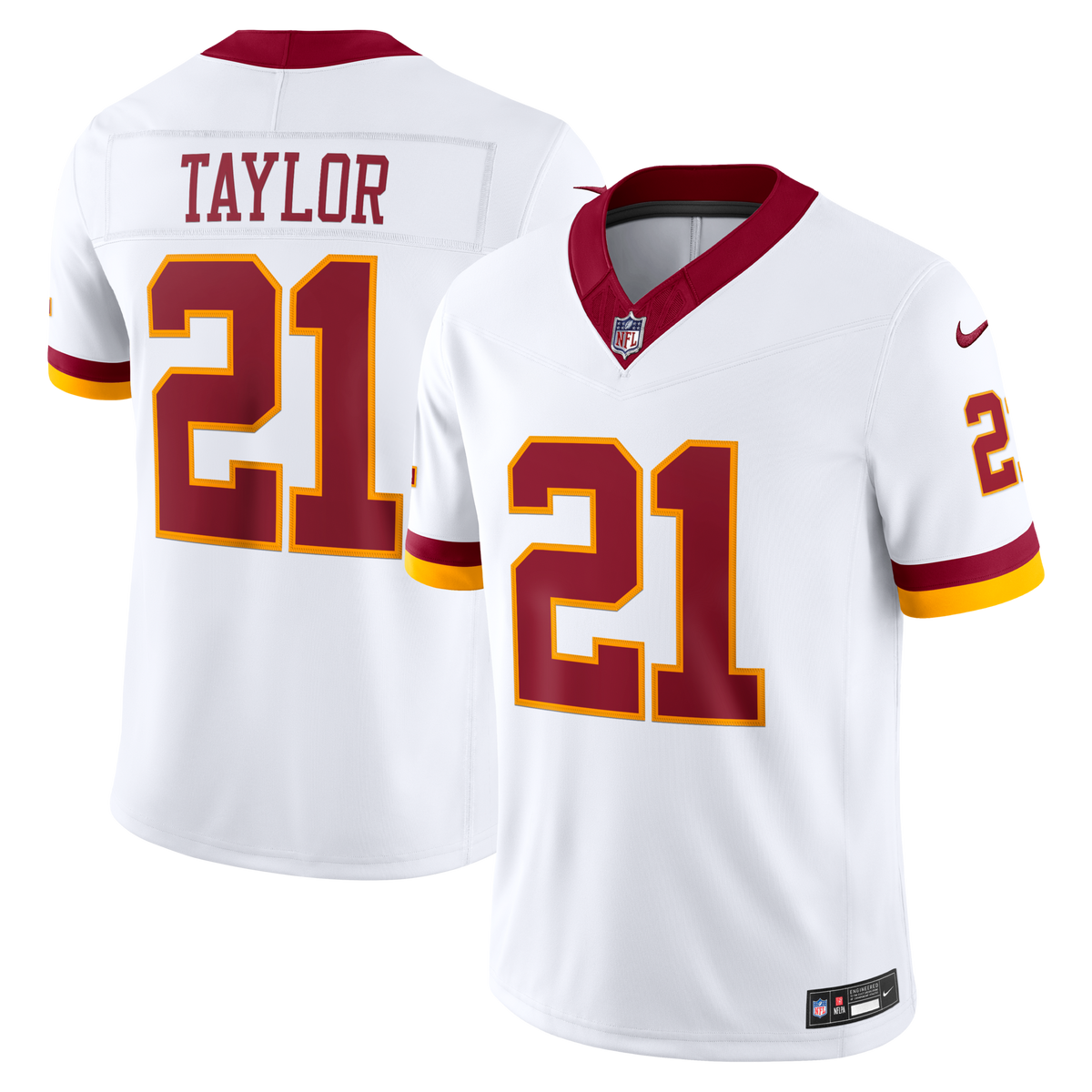 Washington Commanders Sean Taylor White Vapor F.U.S.E. Stitched Retired Limited Jersey