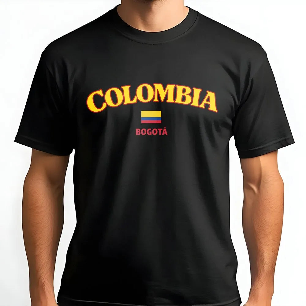 Colombia Sweatshirt | Vintage Bogota Flag Graphic | Soft Cotton Blend | Colombian Pride Travel Gift