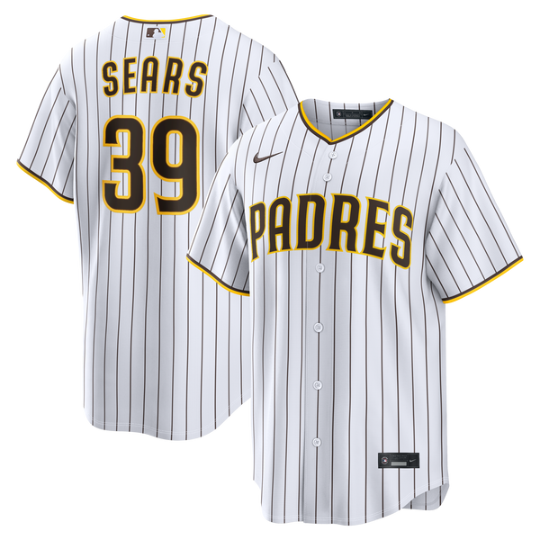 San Diego Padres JP Sears White Home Replica Jersey