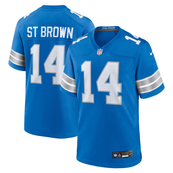 Detroit Lions Amon-Ra St. Brown Nike Blue Game Jersey