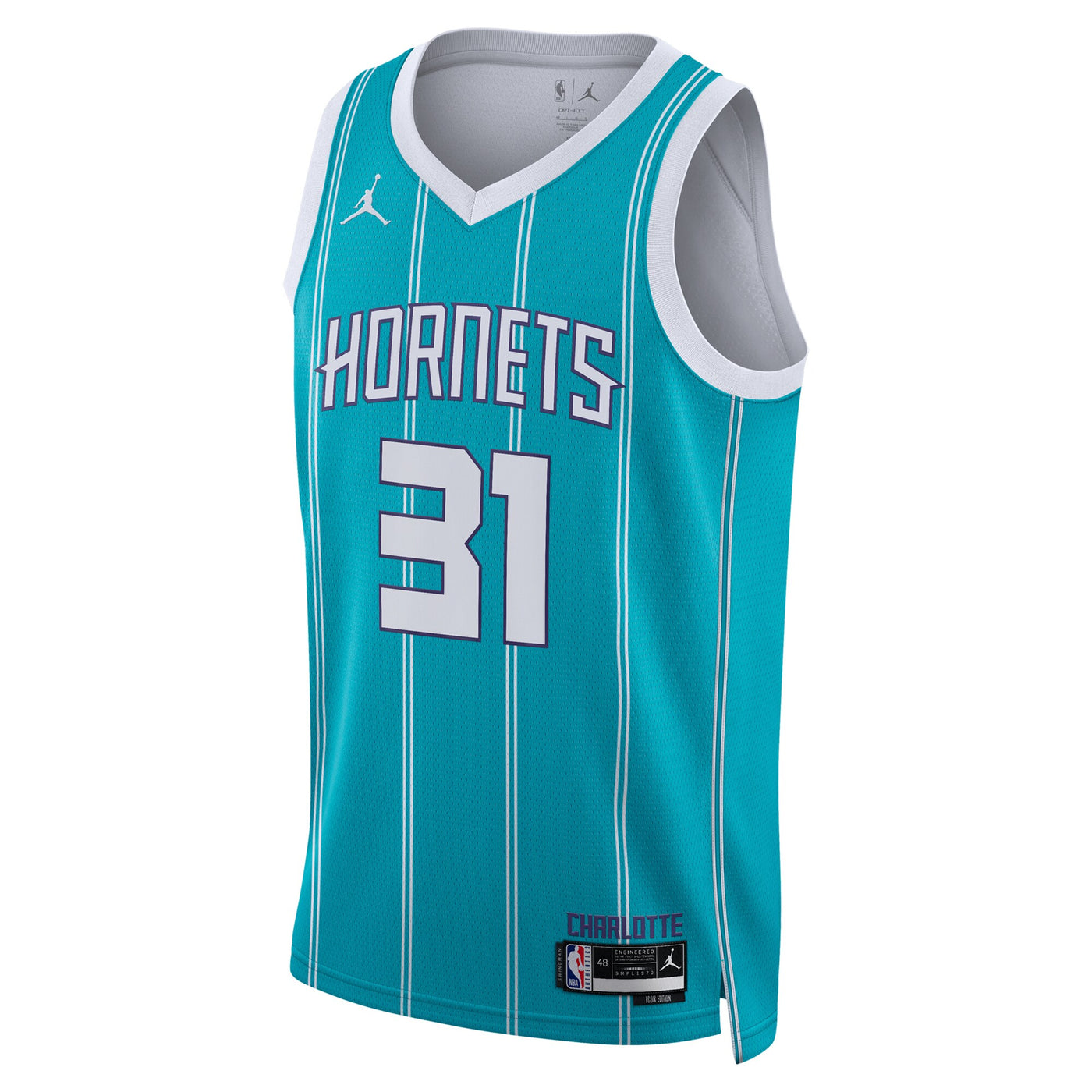 Charlotte Hornets Jordan Brand Icon Edition Swingman Jersey - Teal - Tidjane Salaün