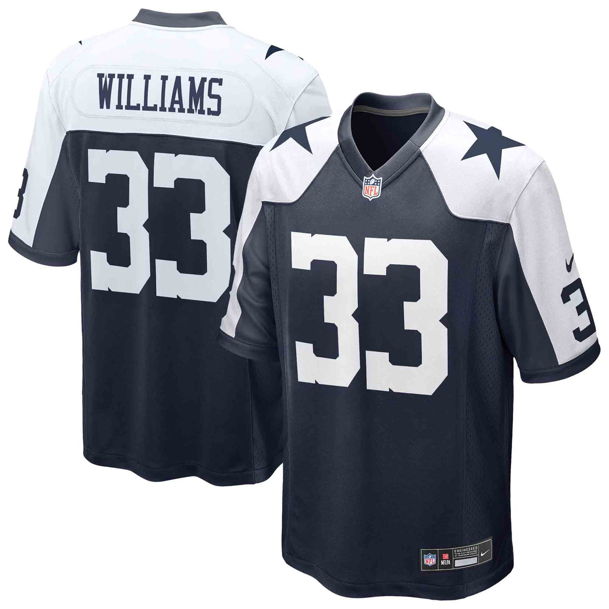 Dallas Cowboys Javonte Williams Navy Alternate Game Jersey