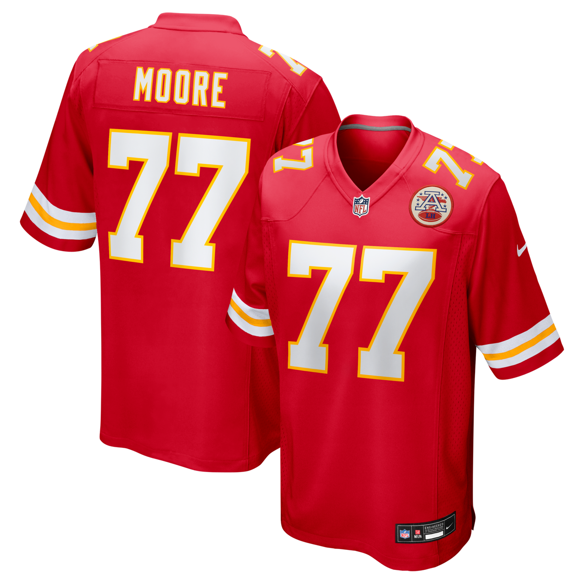 Kansas City Chiefs Jaylon Moore Red Team Game Jersey
