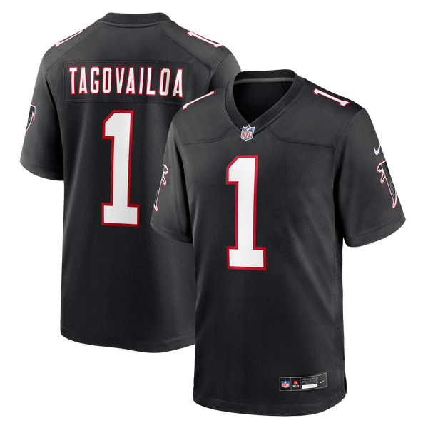 Atlanta Falcons Tua Tagovailoa Nike Black Alternate Game Jersey