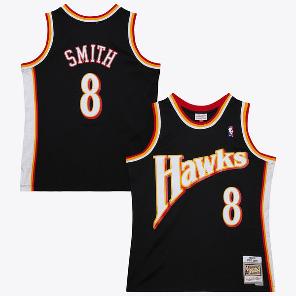 Atlanta Hawks Mitchell & Ness Steve Smith 1994 Dark Authentic Jersey - Black