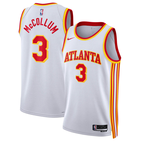 Atlanta Hawks Nike Association Edition Swingman Jersey - White - CJ McCollum