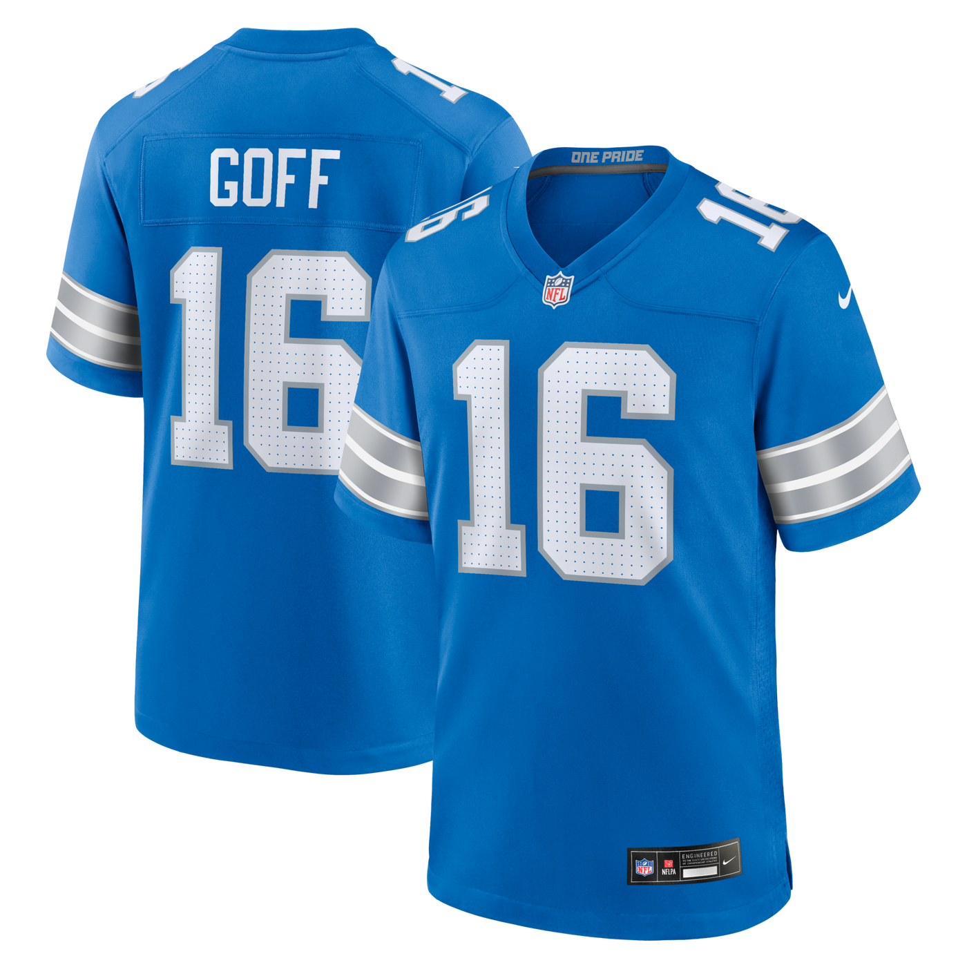Detroit Lions Jared Goff Nike Blue Game Jersey