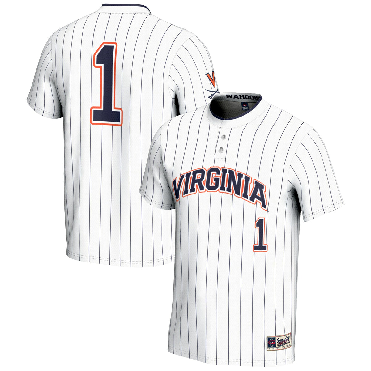 #1 Virginia Cavaliers GameDay Greats Lightweight Softball Jersey - White