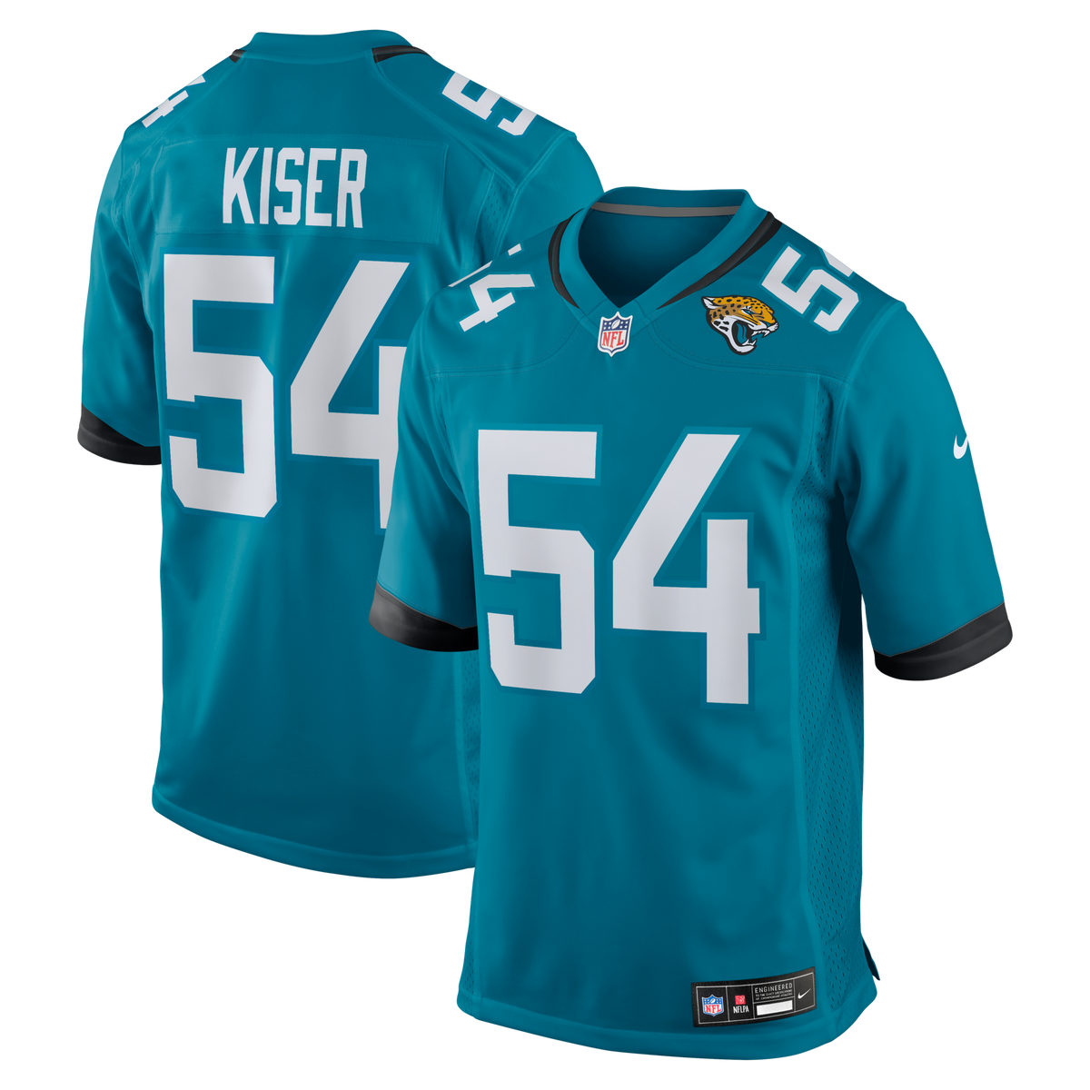 Jacksonville Jaguars Jack Kiser Teal Team Game Jersey