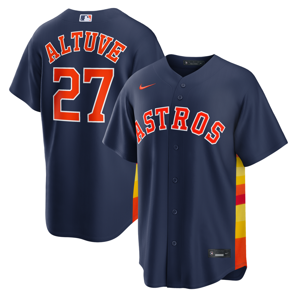 Houston Astros Jose Altuve Navy Alternate 2 Replica Jersey
