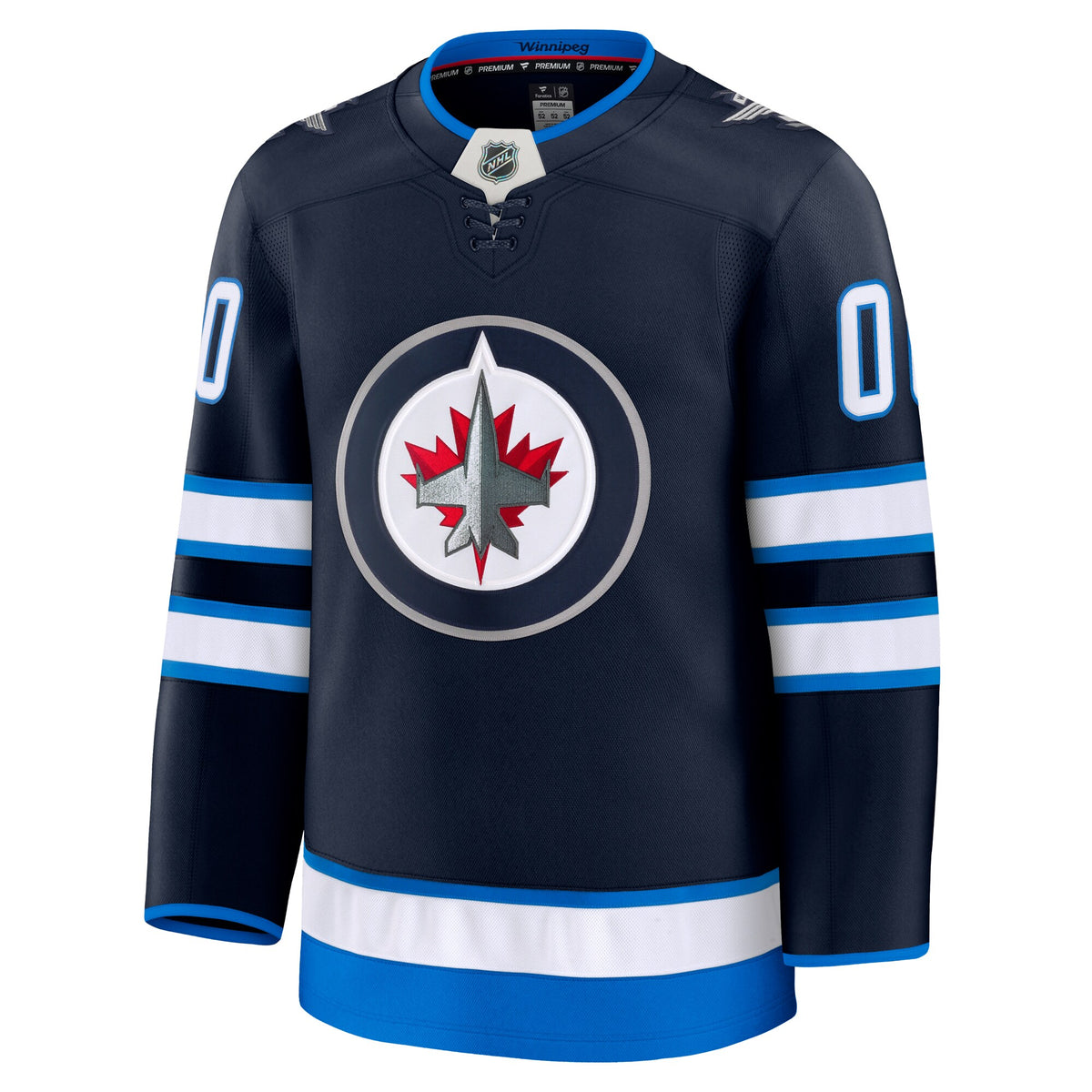 Winnipeg Jets Fanatics Navy Home Premium Custom Jersey