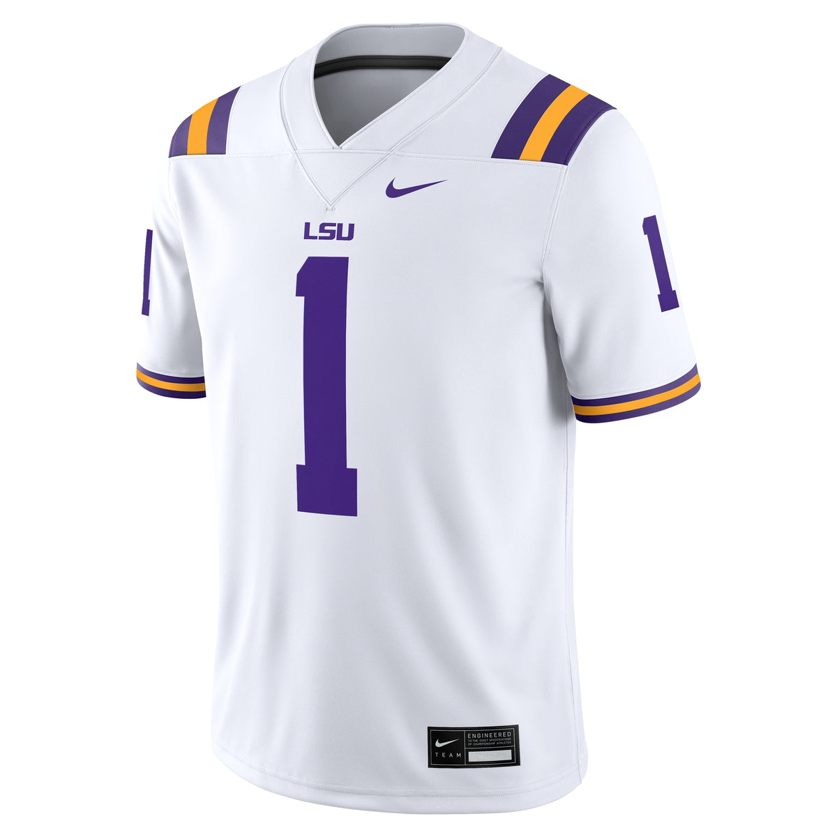 #1 LSU Tigers Game Jersey - White