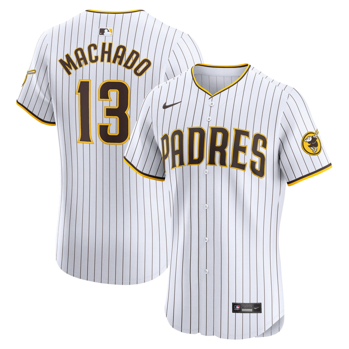 San Diego Padres Manny Machado White Home Elite Jersey