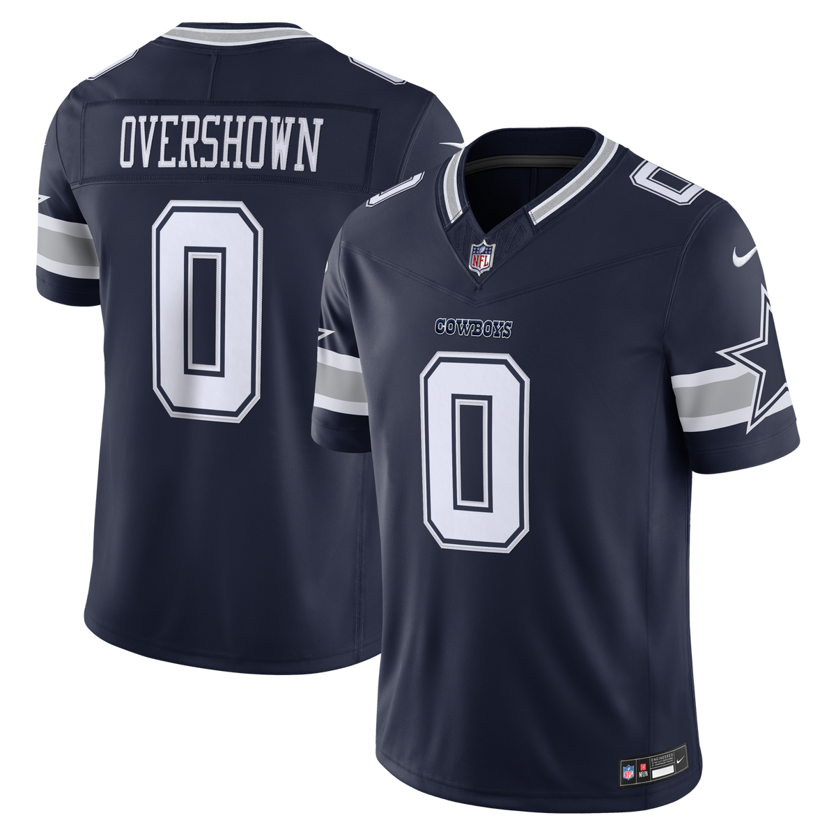 Dallas Cowboys DeMarvion Overshown Navy Team Vapor F.U.S.E. Stitched Limited Jersey