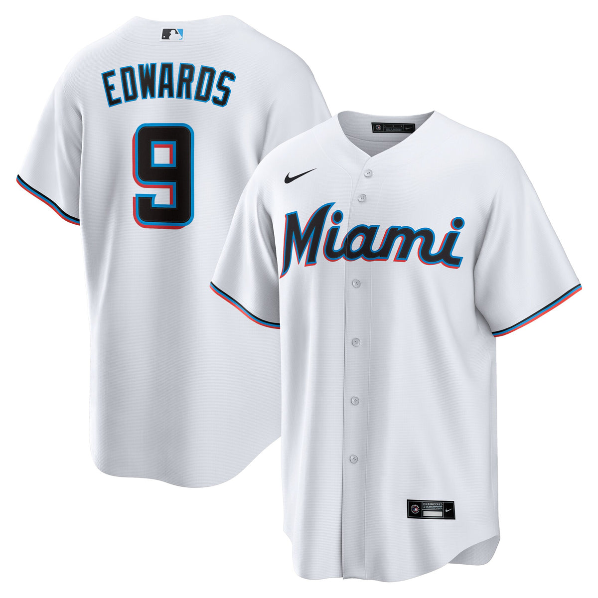 Miami Marlins Xavier Edwards White Home Replica Jersey