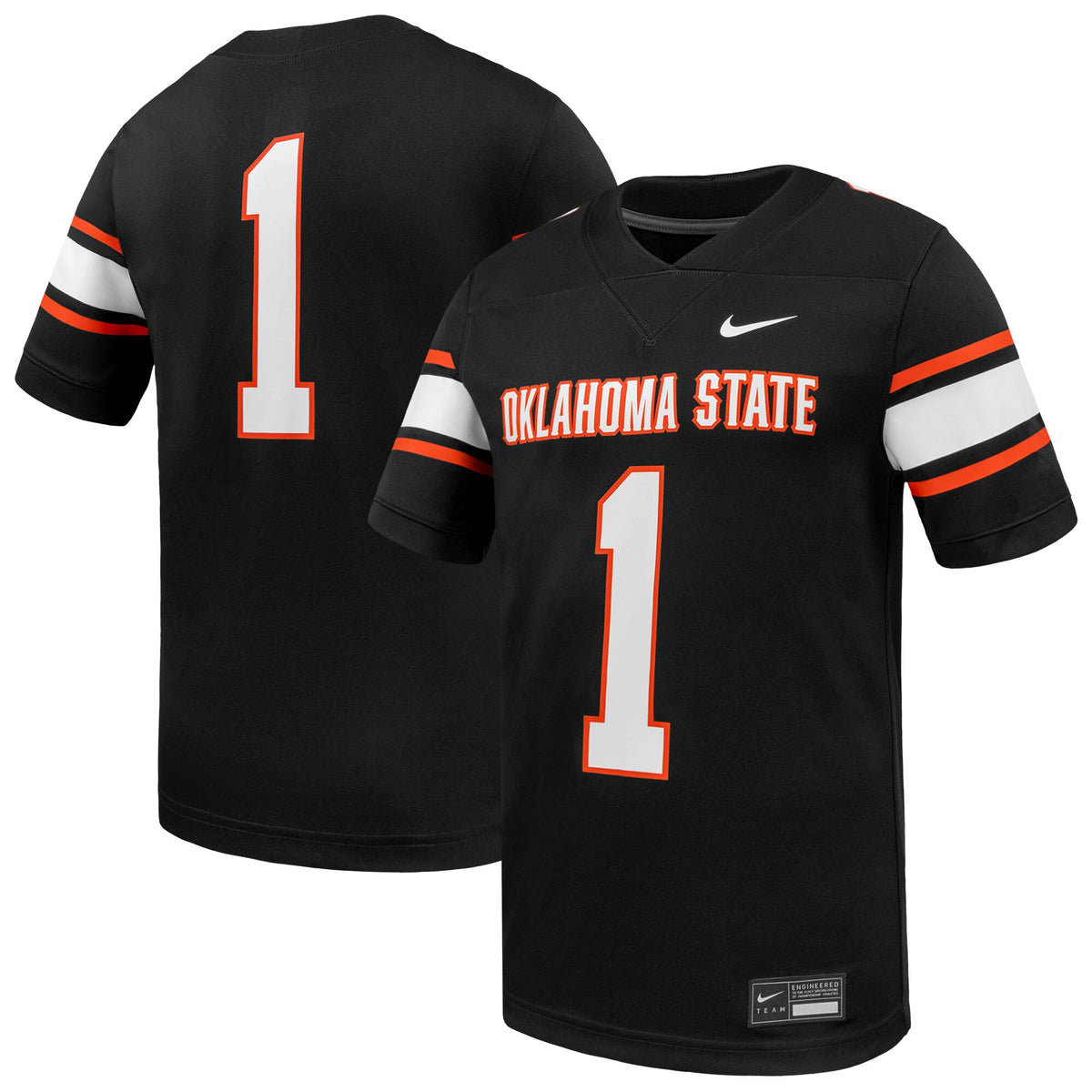 #1 Oklahoma State Cowboys Game Football Jersey - Black