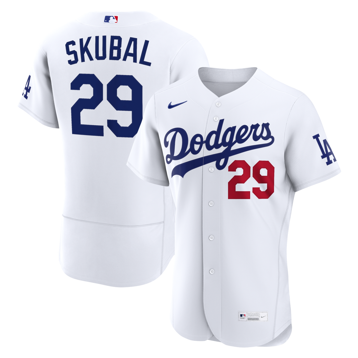 Los Angeles Dodgers Tarik Skubal White Home Authentic Jersey