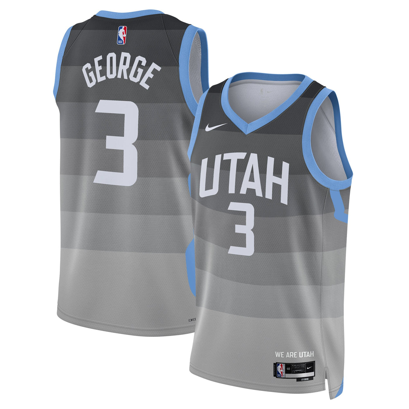 Utah Jazz Nike 2025/26 City Edition Swingman Jersey - Gray - Keyonte George