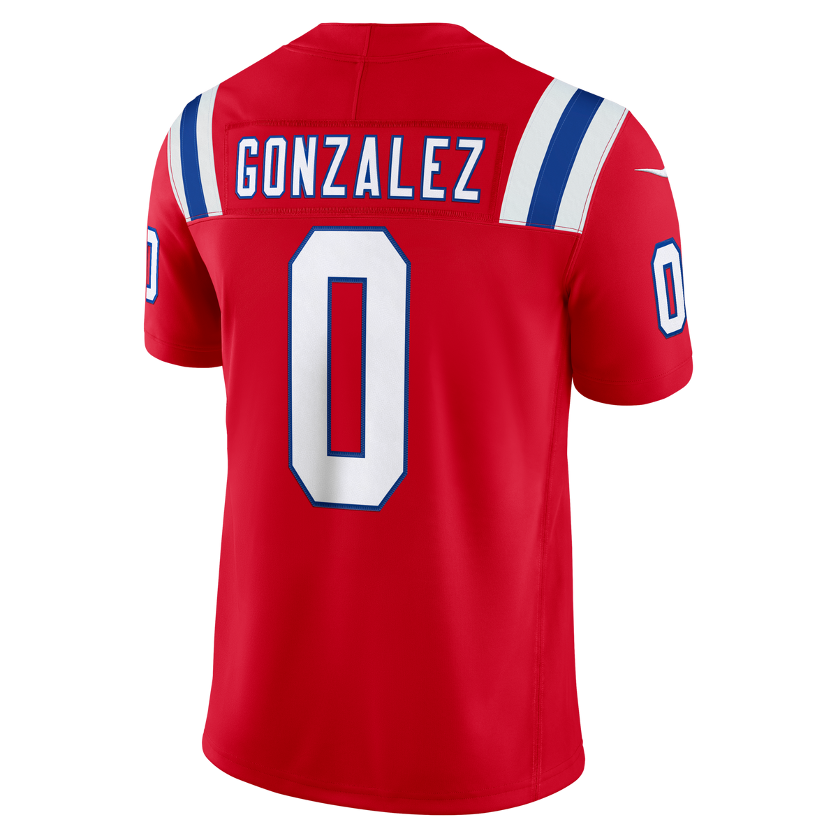 New England Patriots Christian Gonzalez Red Alternate Vapor F.U.S.E. Stitched Limited Jersey