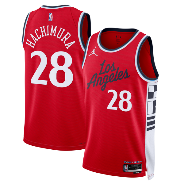 LA Clippers Jordan Brand Statement Edition Swingman Jersey - Red - Rui Hachimura -